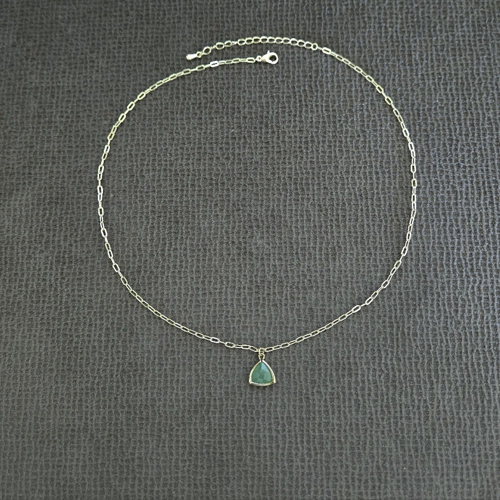Inspired By You Triangular Green💚 Aventurine Pendant Necklace - NWOT - Picture 11 of 13